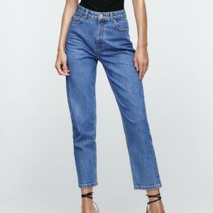 Zara mom fit jean in blue - brand new with tags